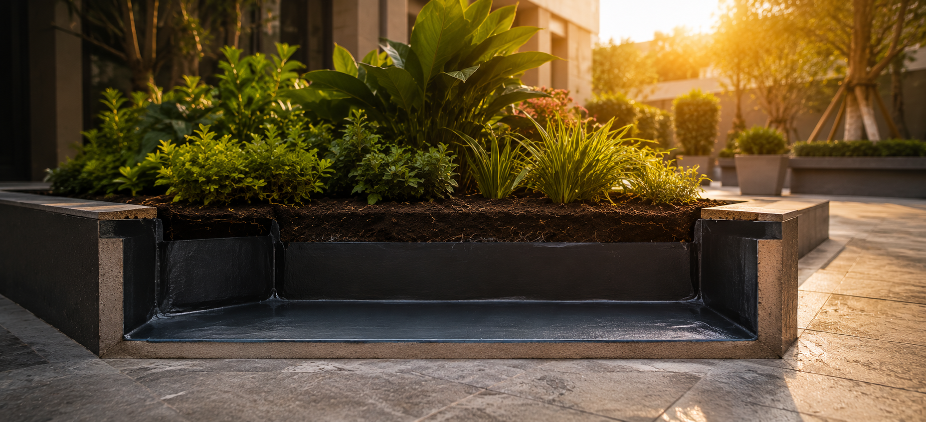 Flower Bed waterproofing
