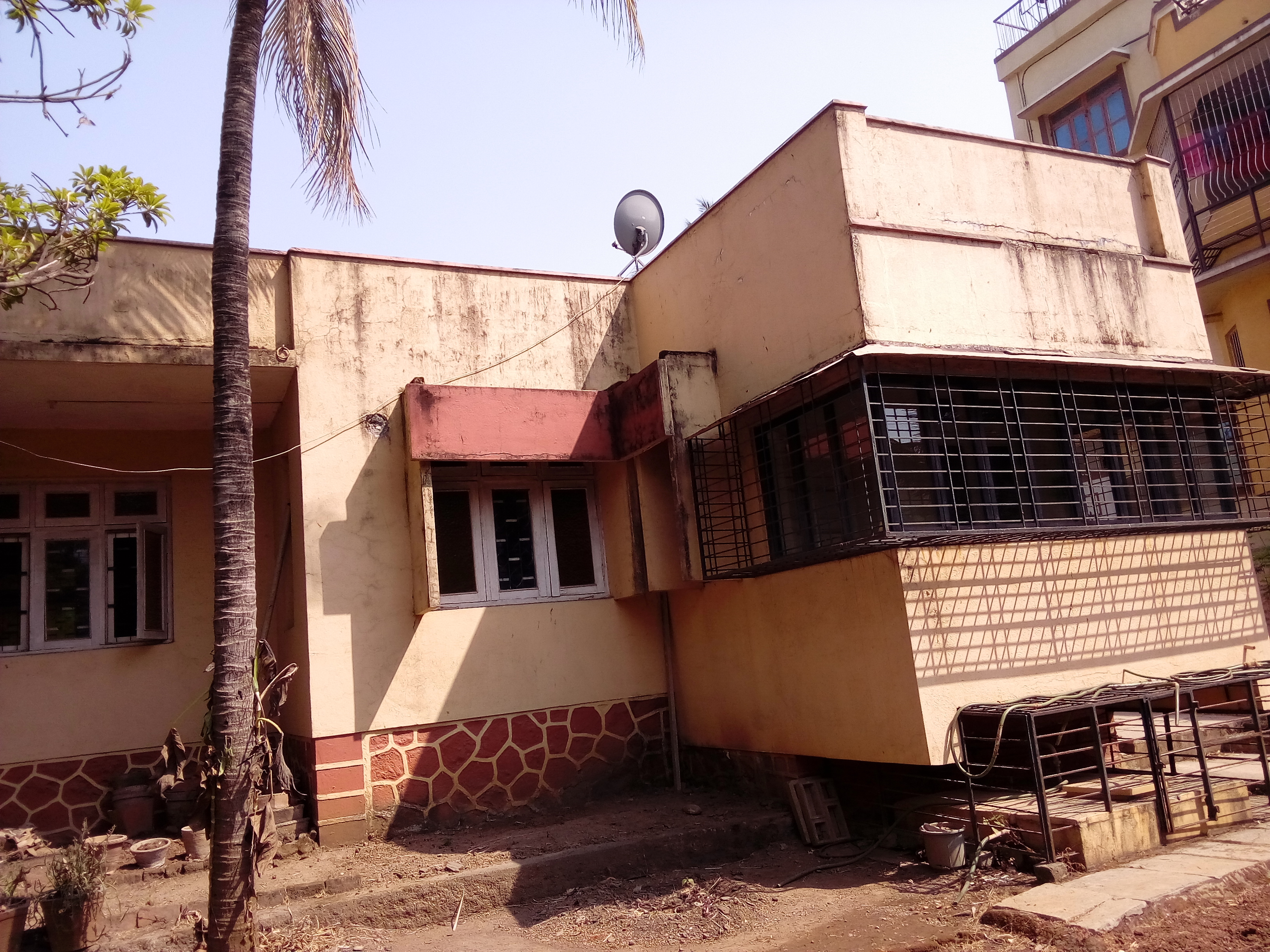 Talegaon bungalow terrace before waterproofing — Terrace & Bungalow Waterproofing